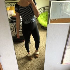 Brandy Melville Cropped Striped Top